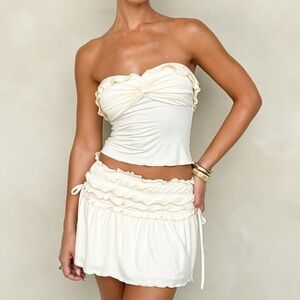 New Tiger Mist Denali Mini Skirt Size Small Bone